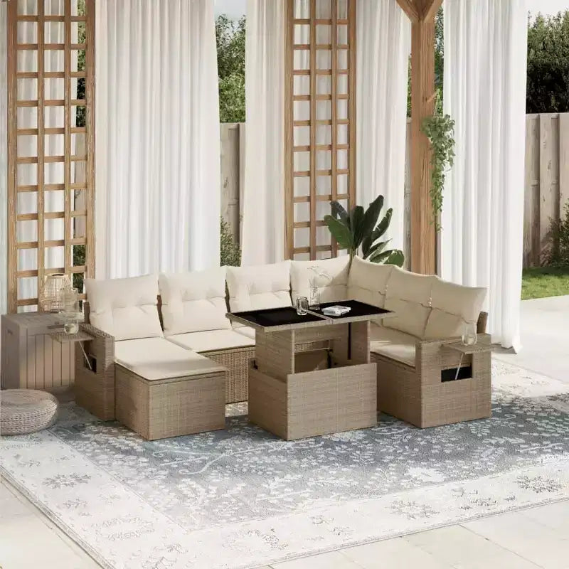 vidaXL Ensemble de canapé de jardin modulable avec coussins en diverses couleurs