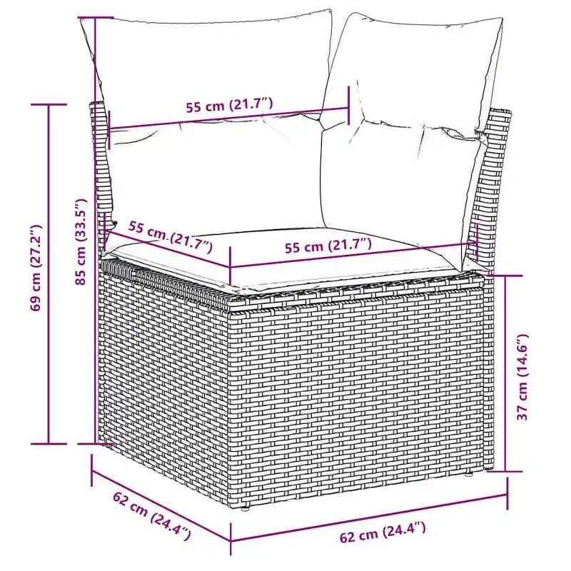 vidaXL Ensemble de canapé de jardin modulable avec coussins en diverses couleurs
