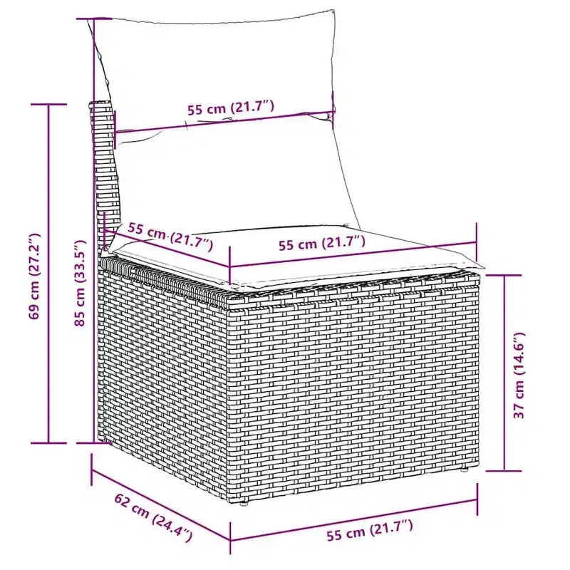 vidaXL Ensemble de canapé de jardin modulable avec coussins en diverses couleurs