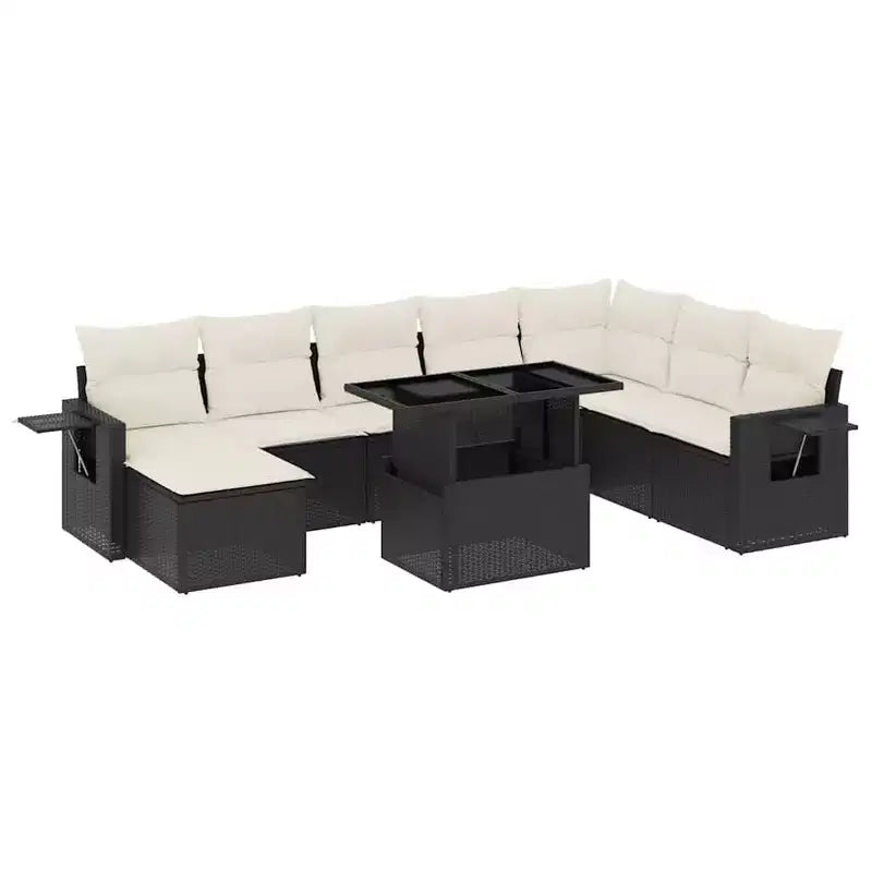 vidaXL Modular Patio Sofa Set with Cushions in Various Colors