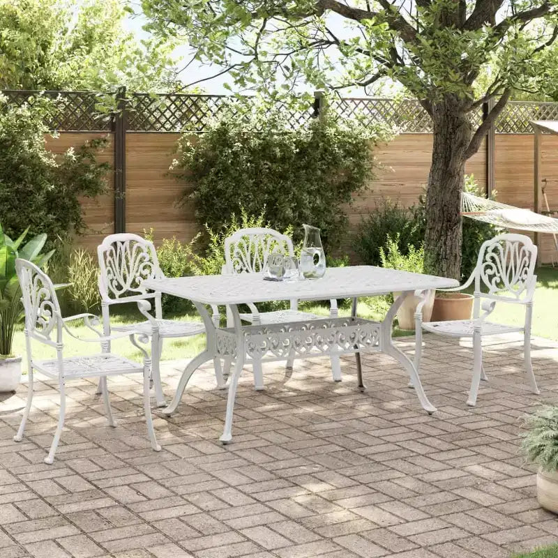 vidaXL Salon de jardin élégant en fonte d'aluminium pour vos moments de détente en extérieur