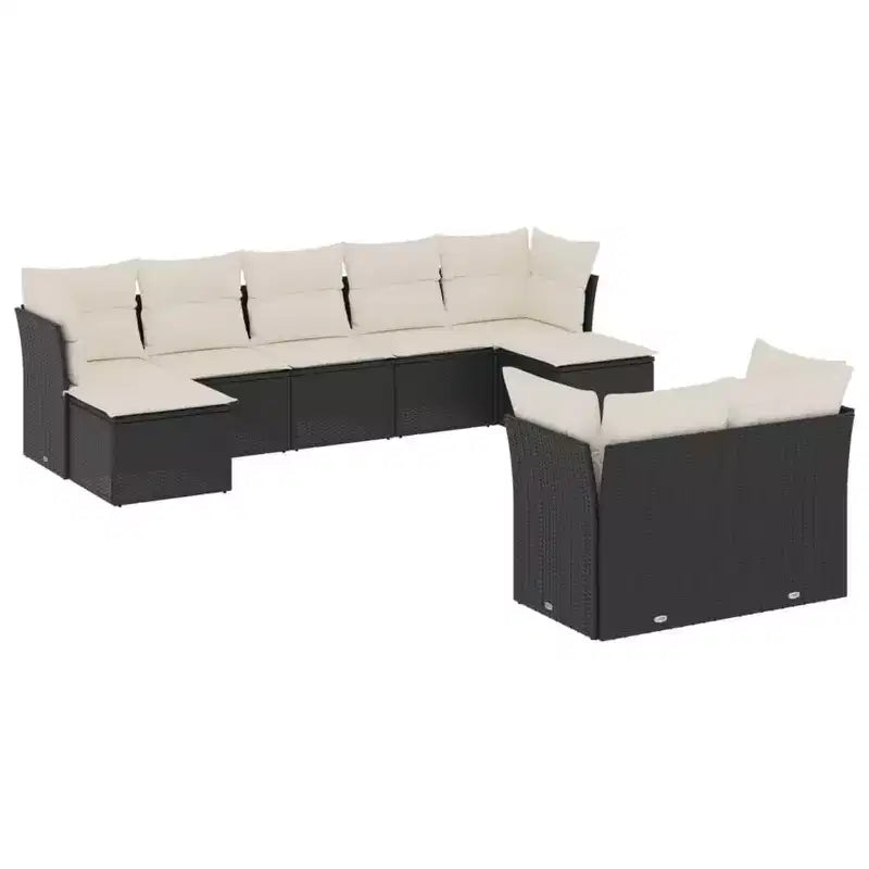 vidaXL Modular Patio Sofa Set with Cushions and Storage