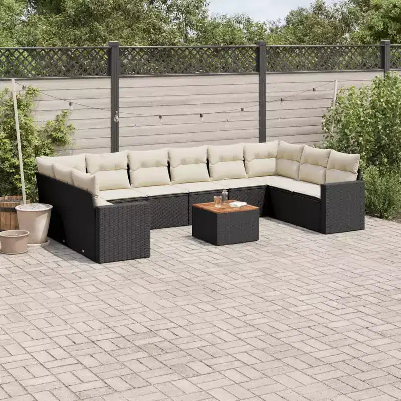 vidaXL Salon de jardin modulaire moderne avec coussins