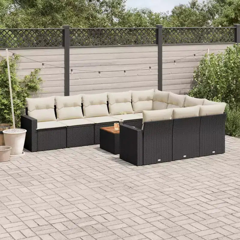 vidaXL Salon de jardin modulaire moderne avec coussins