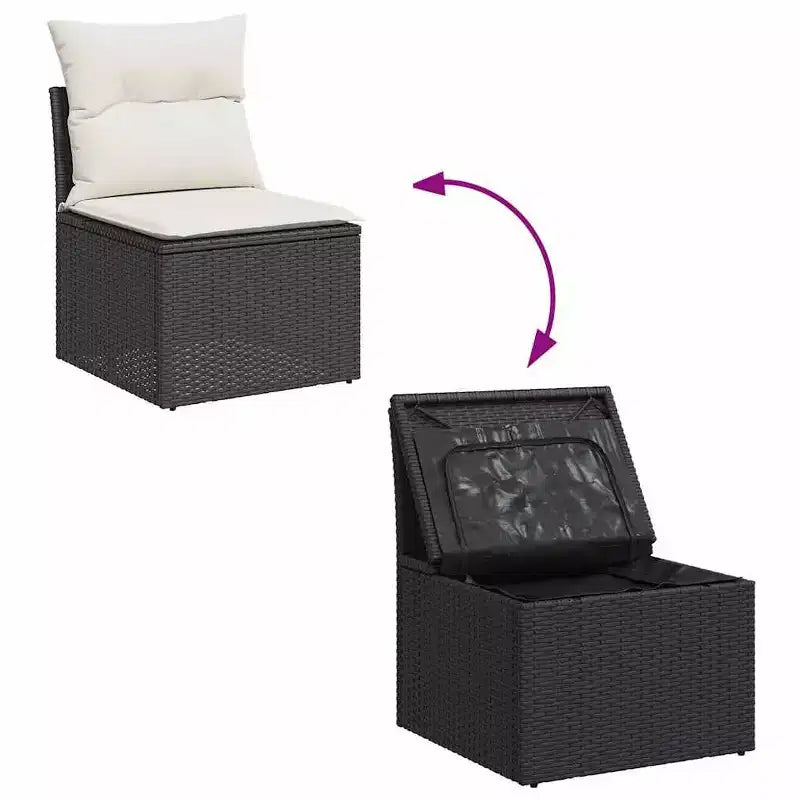 vidaXL Salon de jardin modulable avec coussins, diverses couleurs