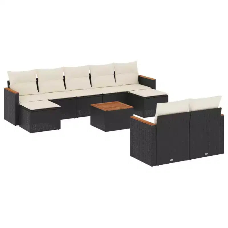 vidaXL Patio Sofa Set in Various Colors with Cushions