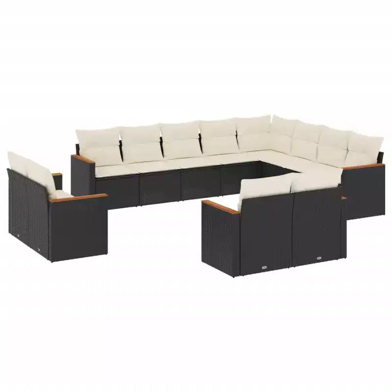 vidaXL Garden Sofa Set PE rattan UV-resistant materials