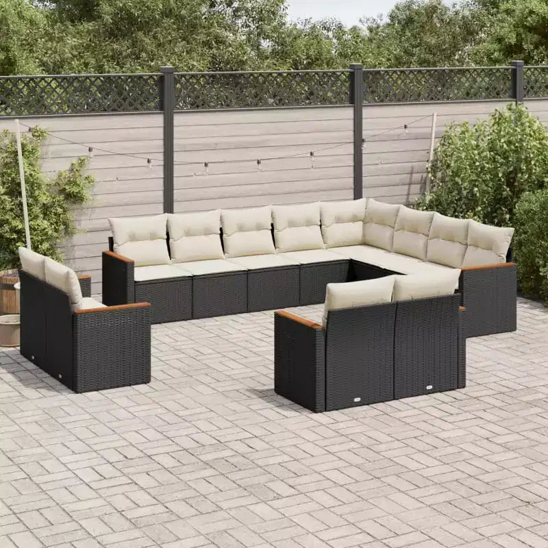 vidaXL Ensemble de canapés de jardin en résine tressée matériaux résistants aux UV