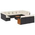 vidaXL Garden Sofa Set - Poly Rattan with Cushions