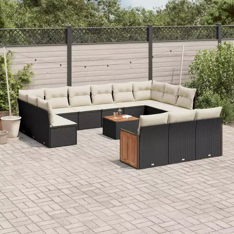 vidaXL Salon de jardin - Résine tressée avec coussins