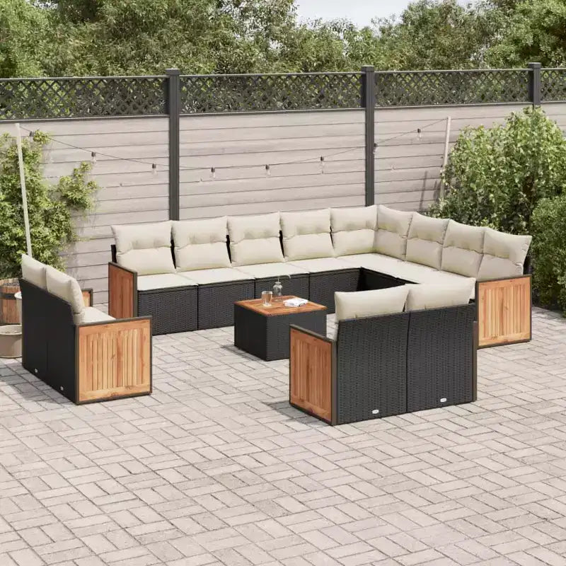 vidaXL Salon de jardin en résine tressée Pieds réglables