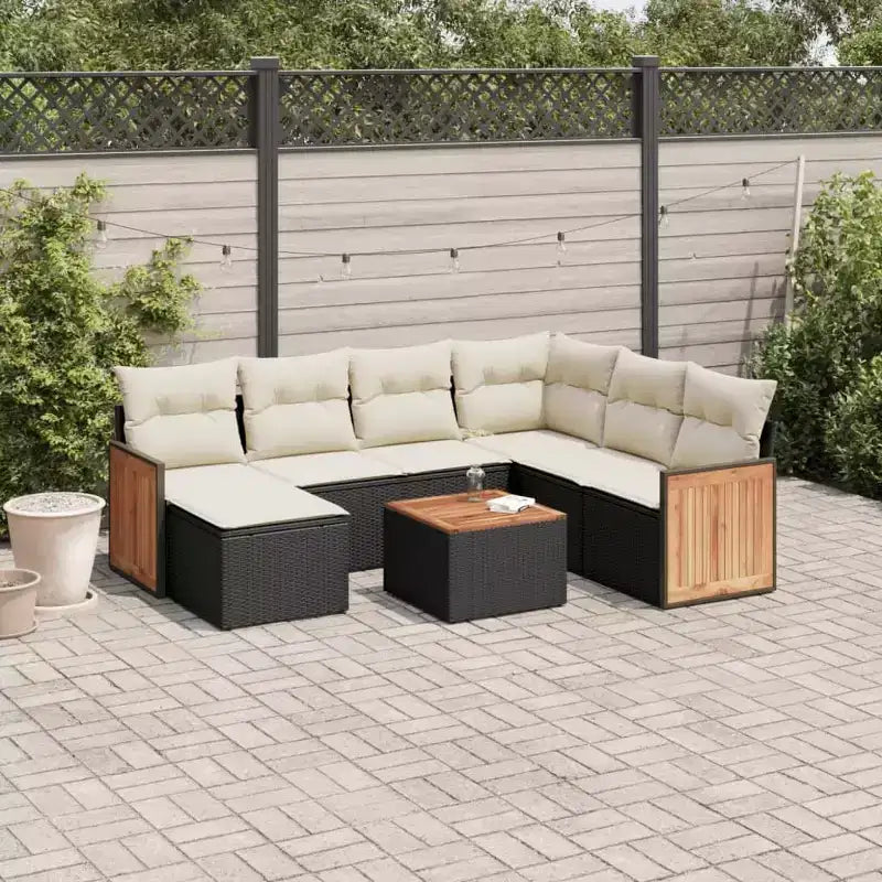 vidaXL Salon de jardin avec coussins et rangement