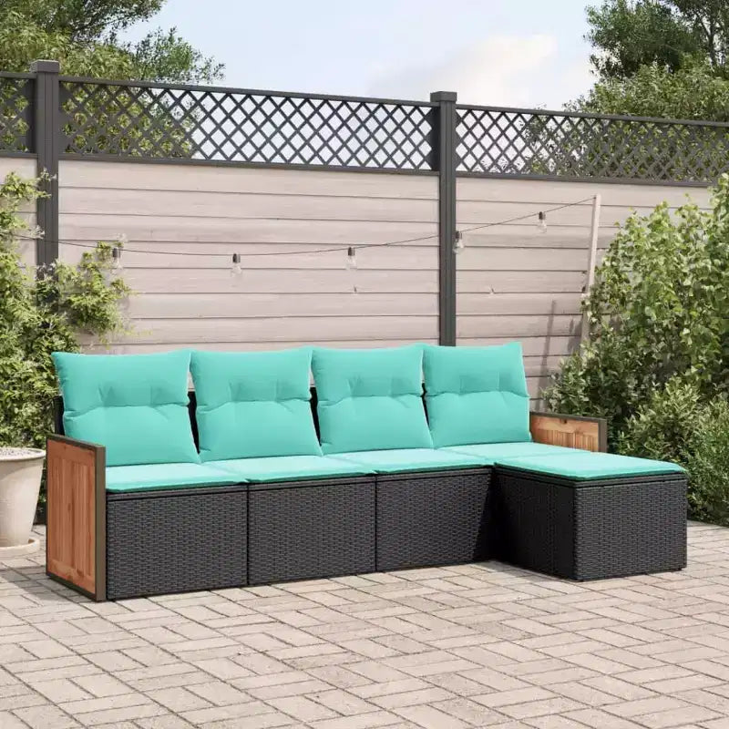 vidaXL Salon de jardin modulaire en résine tressée
