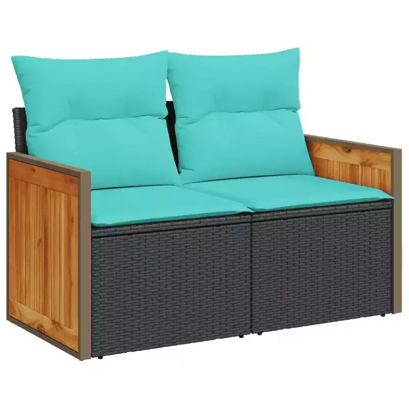 vidaXL Salon de jardin modulaire en résine tressée