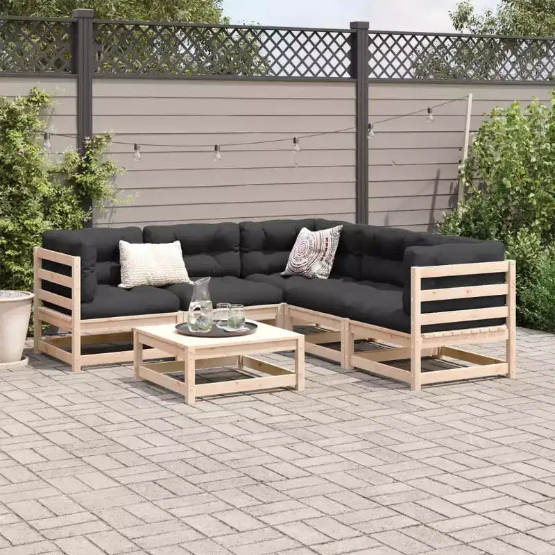 vidaXL Salon de jardin - Bois de pin massif en plusieurs coloris