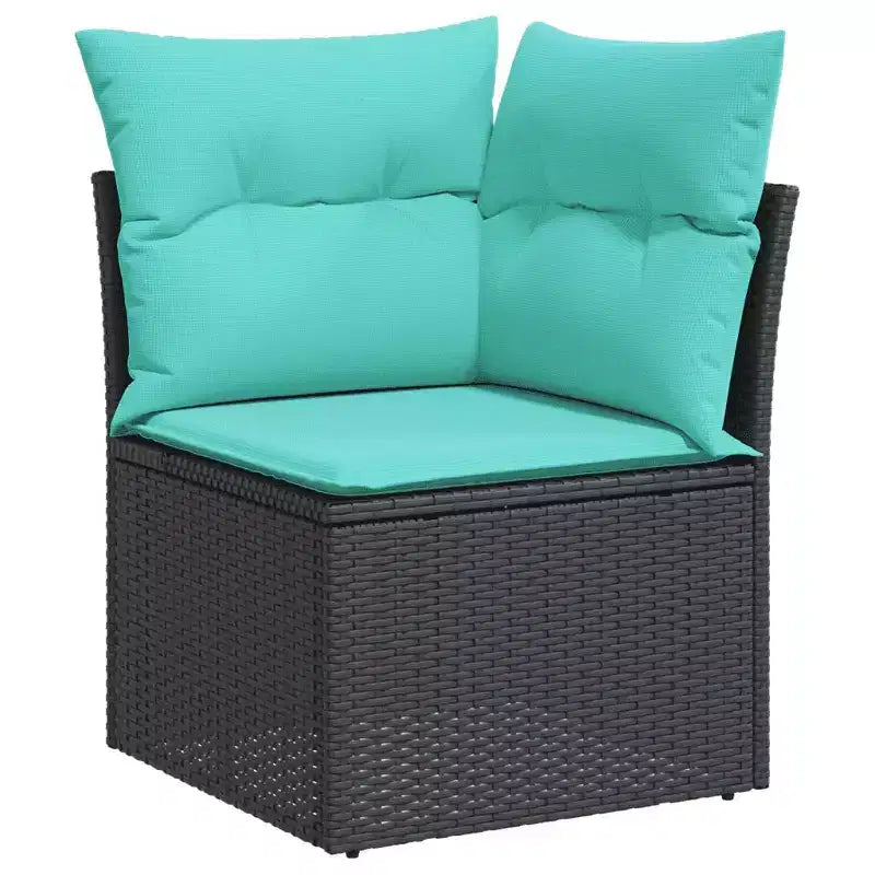 vidaXL Salon de jardin avec coussins en résine tressée