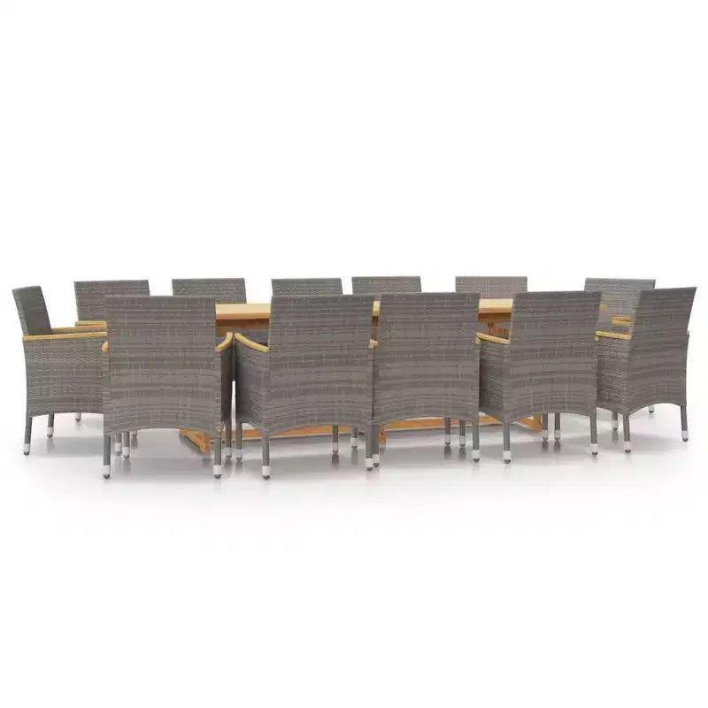 vidaXL Garden Dining Set with Cushions for 10-12 People, Multiple Color Options