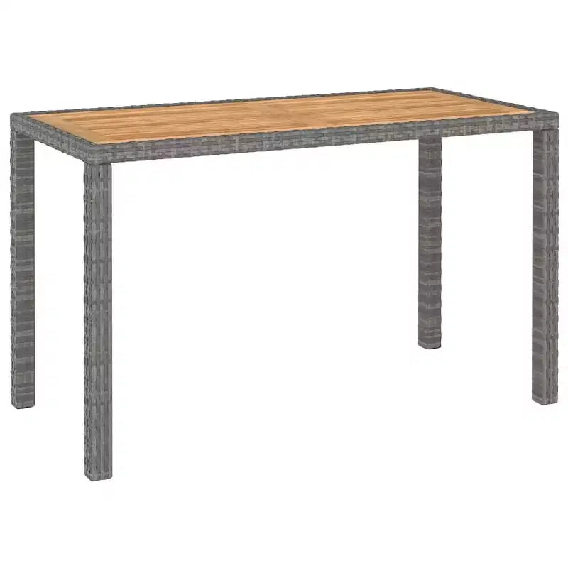 vidaXL Ensemble de salle à manger d'extérieur Table et chaises en résine tressée et bois