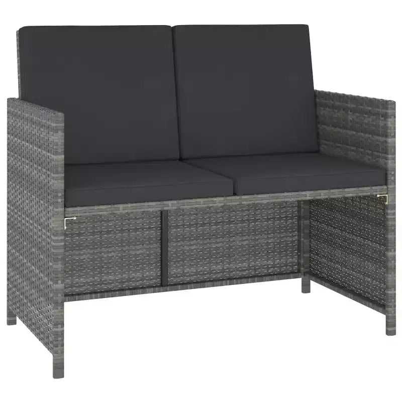vidaXL Ensemble de salle à manger d'extérieur Table et chaises en résine tressée et bois