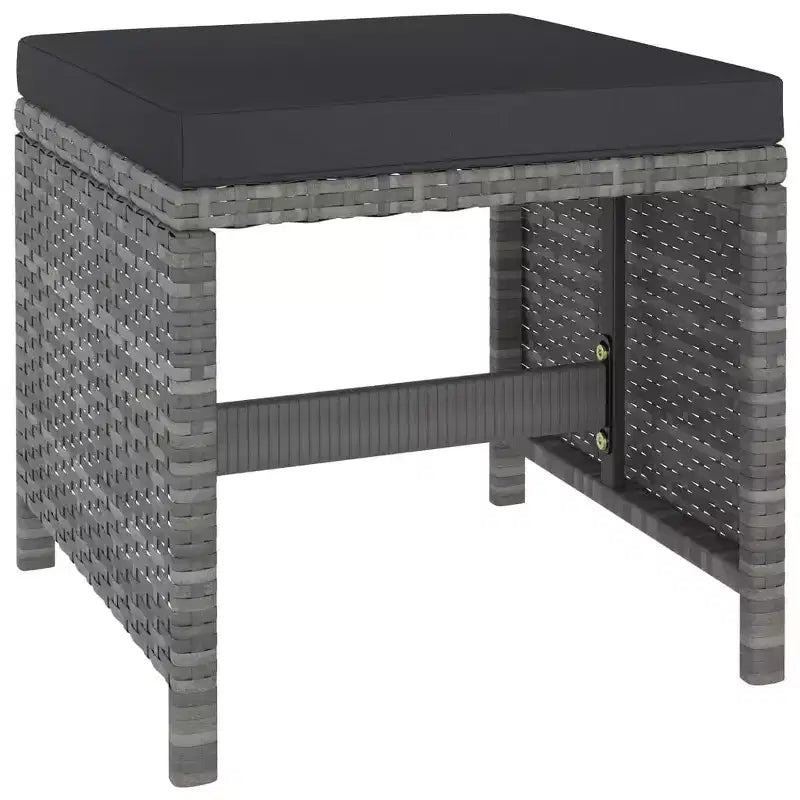 vidaXL Ensemble de salle à manger d'extérieur Table et chaises en résine tressée et bois