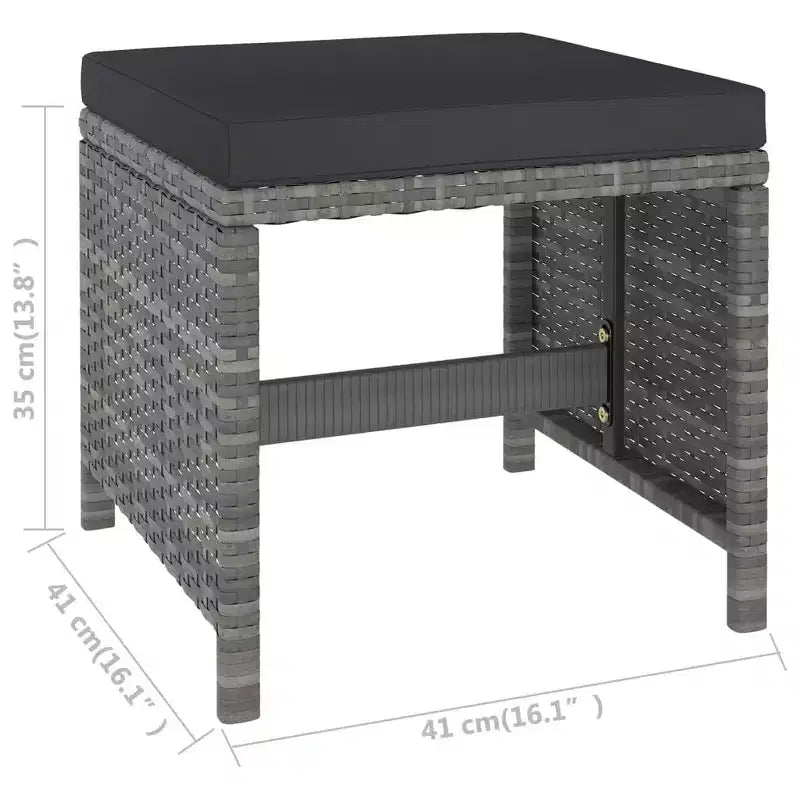 vidaXL Ensemble de salle à manger d'extérieur Table et chaises en résine tressée et bois