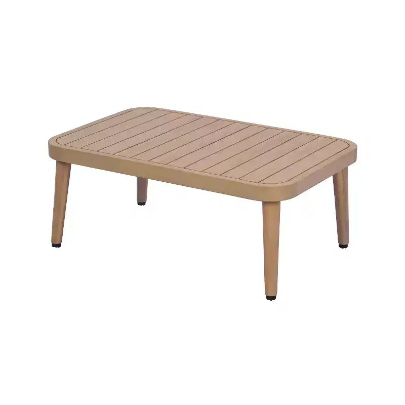 Christopher Knight Home Eadith Ensemble de conversation d'extérieur en bois d'acacia avec accents de corde et table à lattes