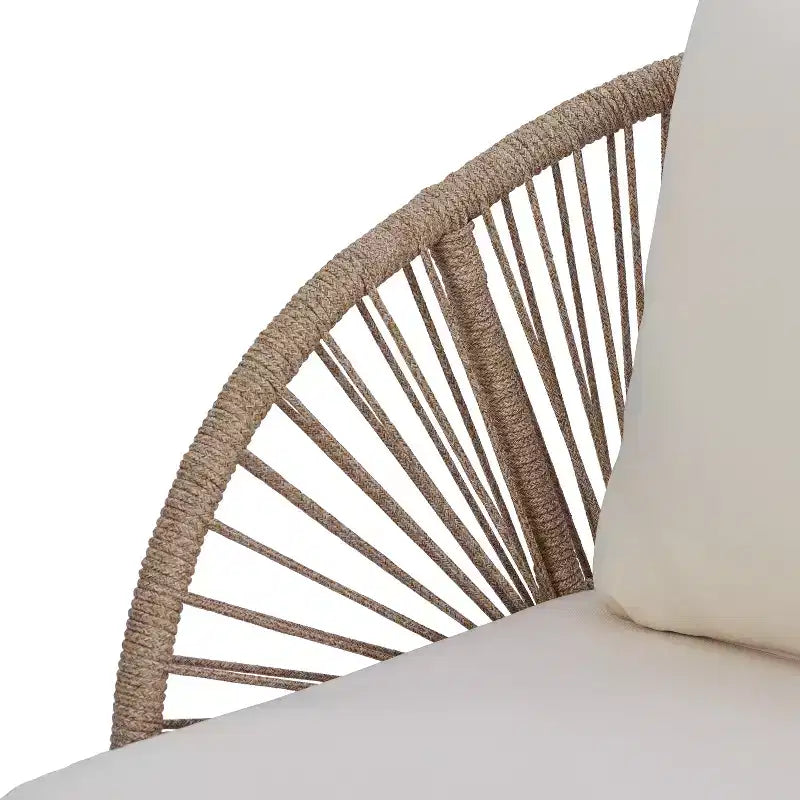Christopher Knight Home Eadith Ensemble de conversation d'extérieur en bois d'acacia avec accents de corde et table à lattes