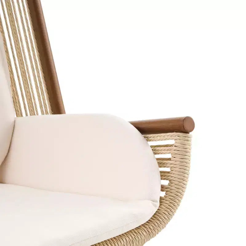 Christopher Knight Home Yann Ensemble de mobilier de jardin moderne en métal avec fauteuil à bascule et plateau de table en céramique