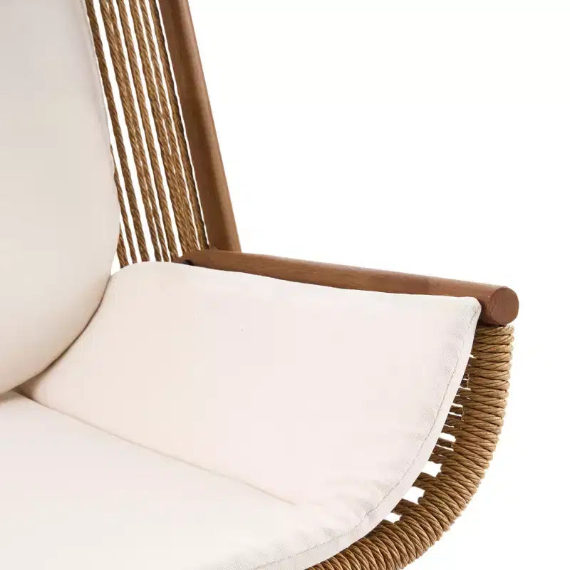 Christopher Knight Home Yann Ensemble de mobilier de jardin moderne en métal avec fauteuil à bascule et plateau de table en céramique