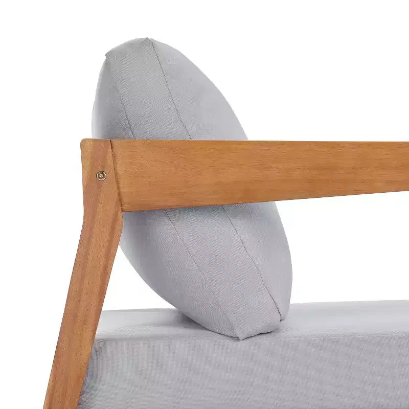 Christopher Knight Home Phichai Ensemble de 5 pièces de salon de jardin moderne en bois d'acacia avec coussins et table à lattes