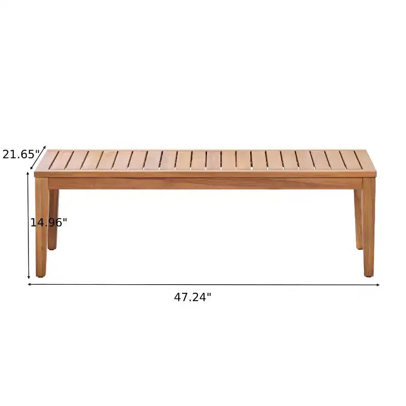 Christopher Knight Home Phichai Ensemble de 5 pièces de salon de jardin moderne en bois d'acacia avec coussins et table à lattes