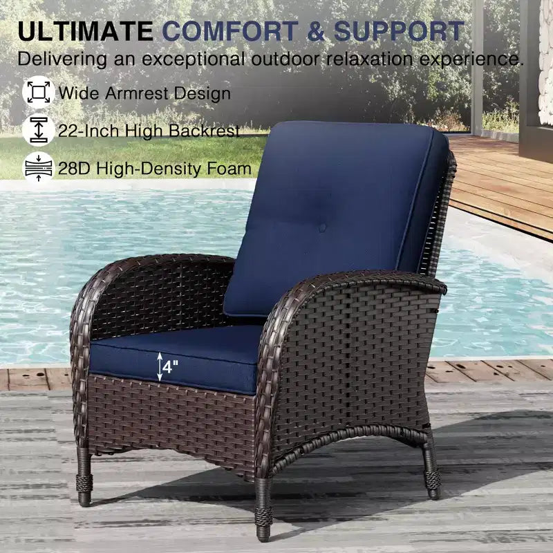 UPTIOT Ensemble de canapé d'extérieur modulaire avec poufs convertibles et coussins résistants aux intempéries
