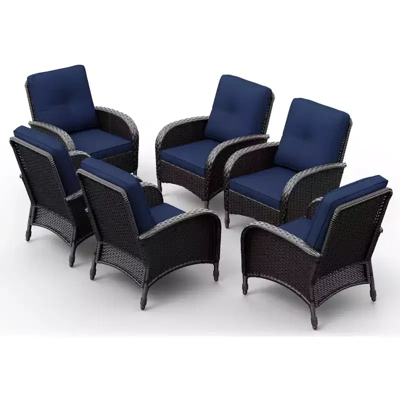 UPTIOT Salon de jardin 6 pièces en rotin tressé avec coussins haut de gamme en oléfine