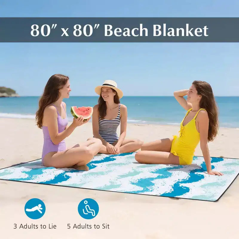 Costway Ensemble parasol de plage 4 pièces avec 2 chaises pliantes et couverture de pique-nique, mécanisme d'inclinaison bleu/rose