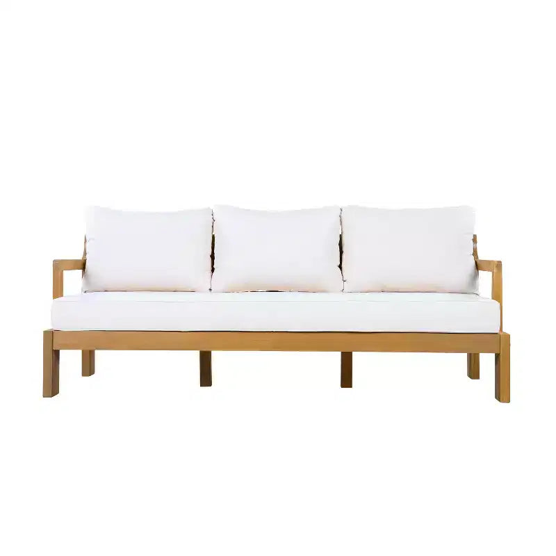 Christopher Knight Home Ivetta - Salon de jardin 3 pièces moderne en bois d'acacia avec table basse