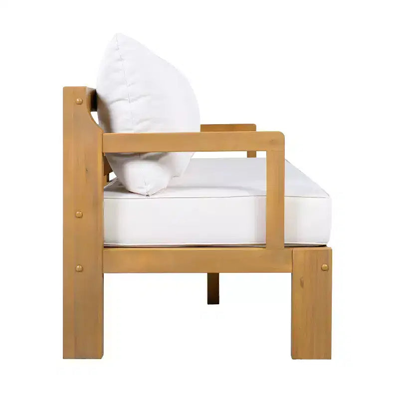 Christopher Knight Home Ivetta - Salon de jardin 3 pièces moderne en bois d'acacia avec table basse