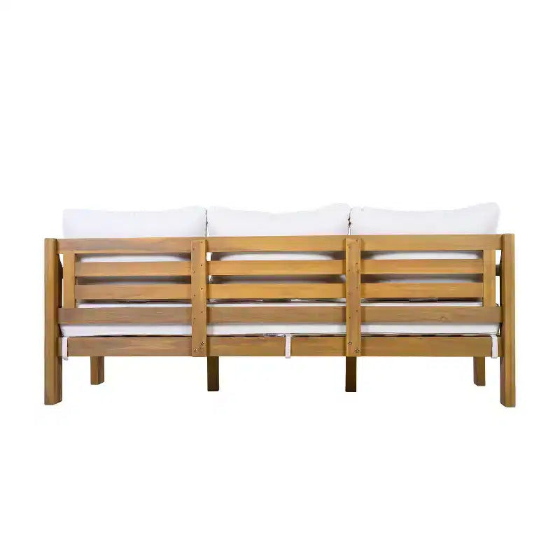Christopher Knight Home Ivetta - Salon de jardin 3 pièces moderne en bois d'acacia avec table basse