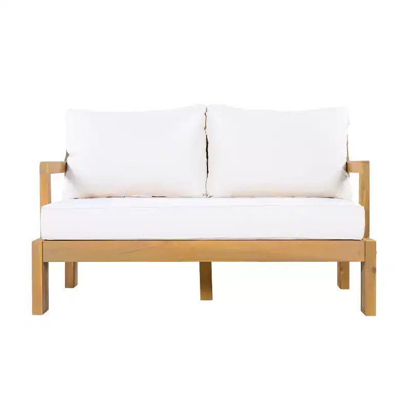 Christopher Knight Home Ivetta - Salon de jardin 3 pièces moderne en bois d'acacia avec table basse