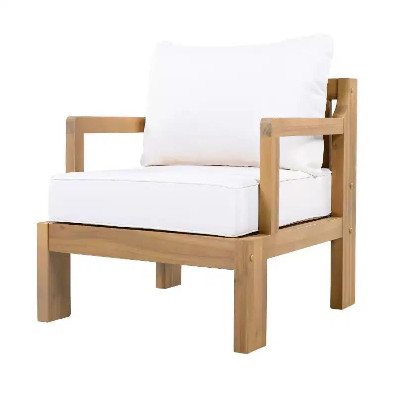 Christopher Knight Home Karolina Ensemble de salon et table basse de jardin modernes 4 pièces en bois d'acacia
