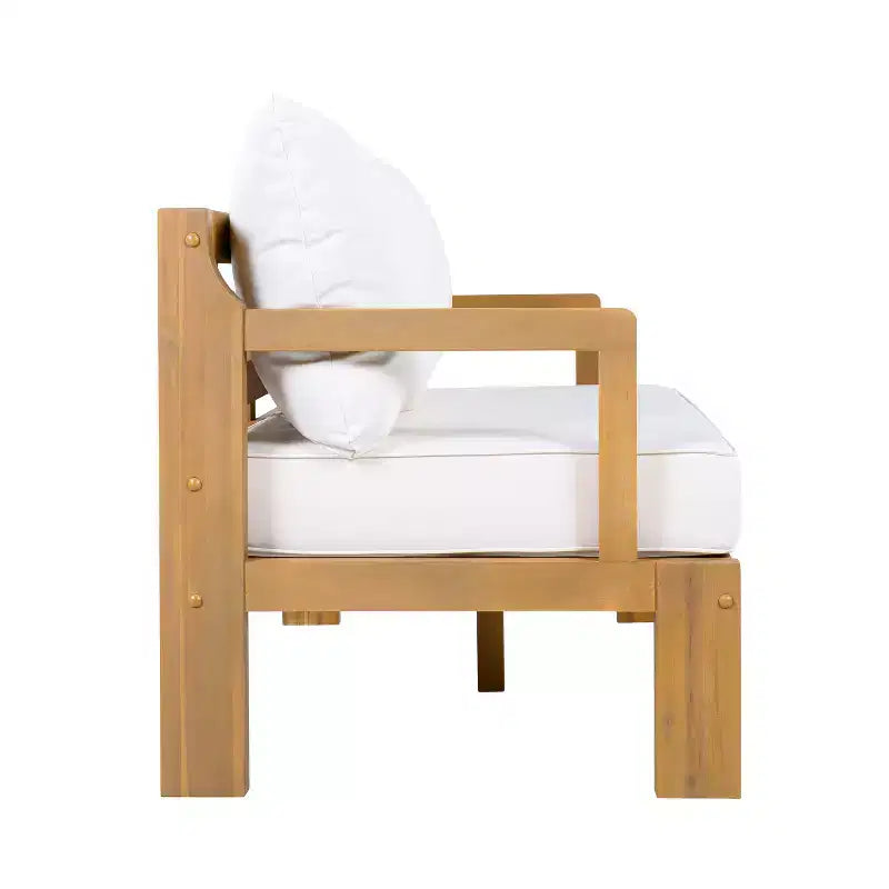 Christopher Knight Home Karolina Ensemble de salon et table basse de jardin modernes 4 pièces en bois d'acacia