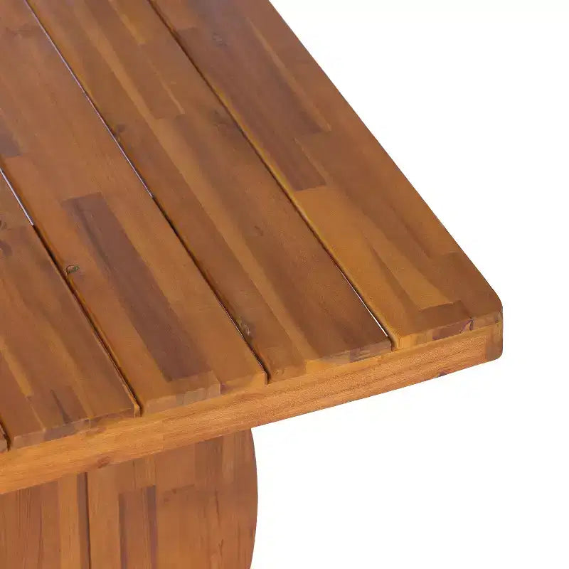 Christopher Knight Home Clara Ensemble de repas d'extérieur 3 pièces en acacia rustique avec bancs en rotin