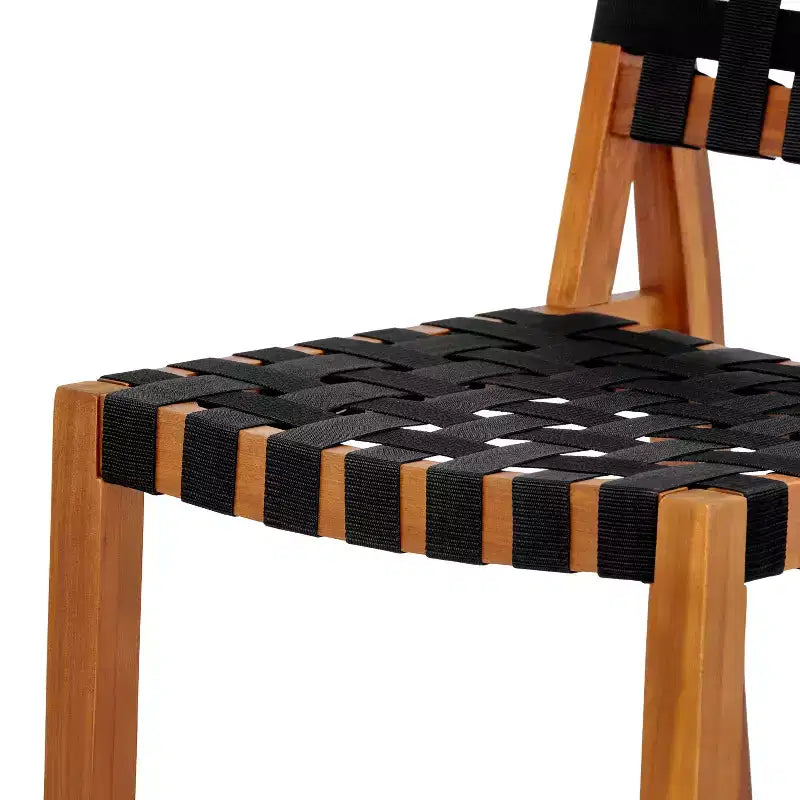 Christopher Knight Home Carlos – Ensemble de 5 chaises d'appoint modernes en acacia avec corde PE et table à lattes
