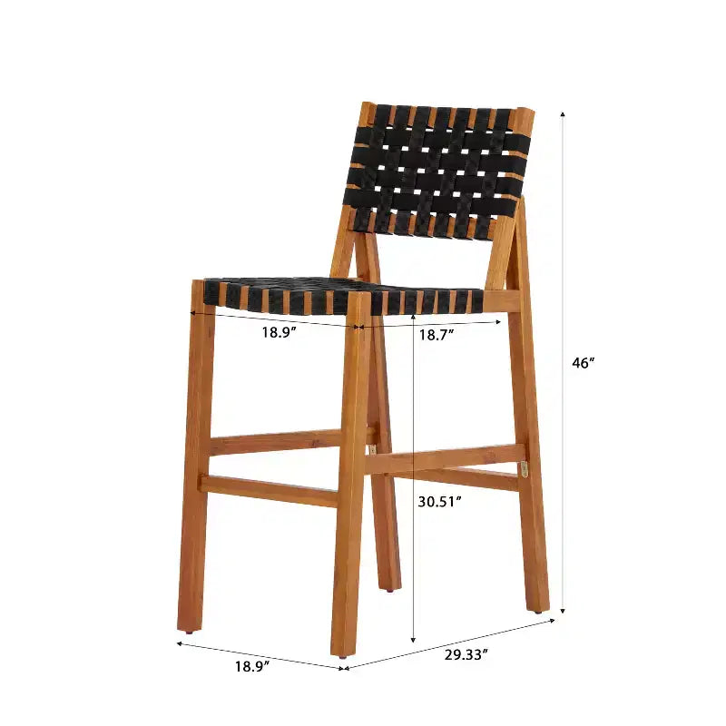 Christopher Knight Home Carlos – Ensemble de 5 chaises d'appoint modernes en acacia avec corde PE et table à lattes