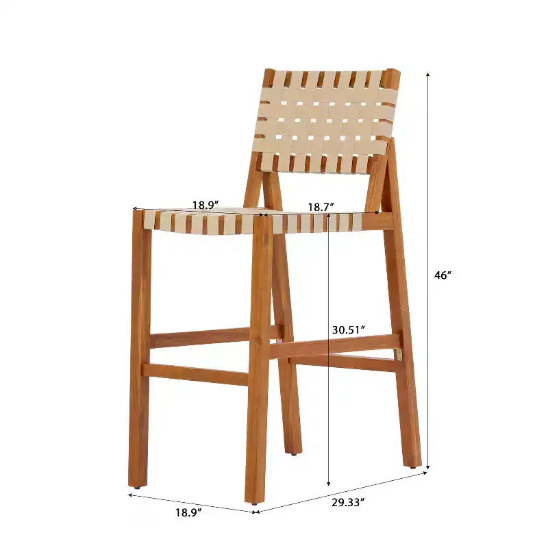 Christopher Knight Home Carlos – Ensemble de 5 chaises d'appoint modernes en acacia avec corde PE et table à lattes