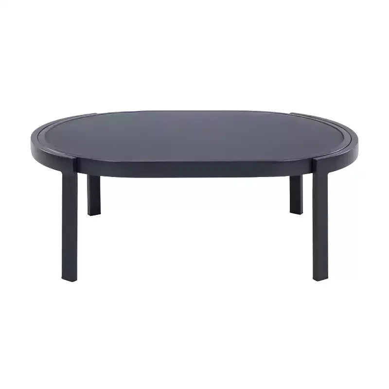 Christopher Knight Home Adriel – Salon de jardin moderne 4 pièces en aluminium avec table basse en verre
