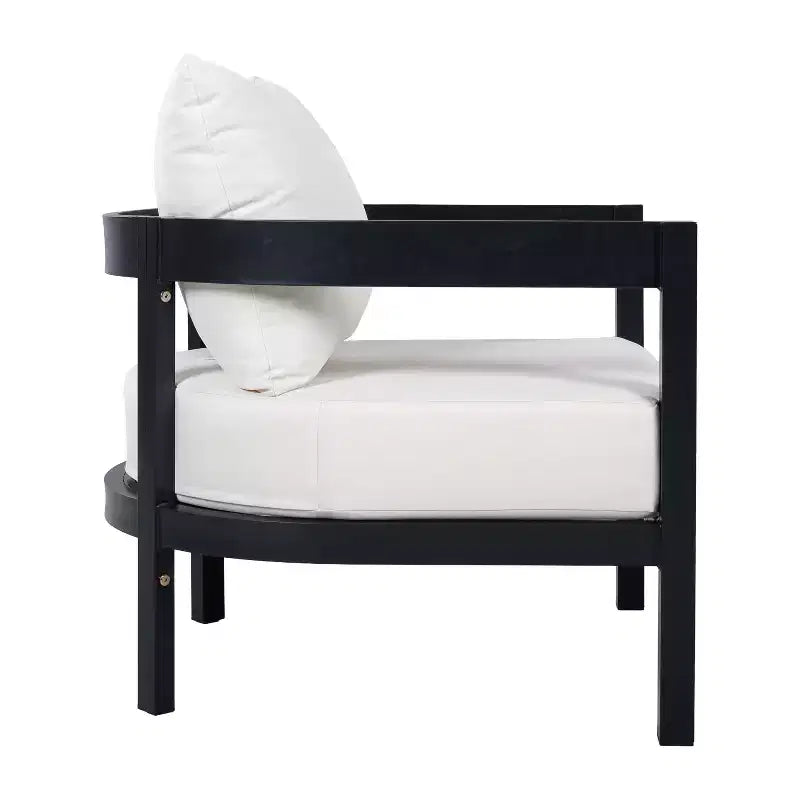 Christopher Knight Home Adriel – Salon de jardin moderne 4 pièces en aluminium avec table basse en verre