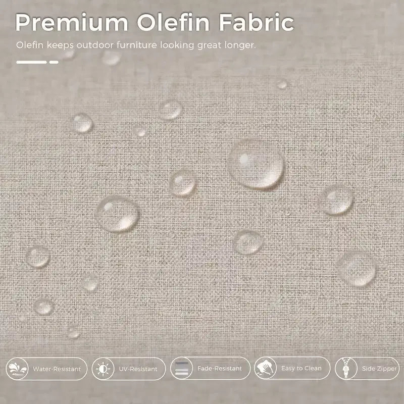UPTIOT Ensemble de 4 fauteuils pivotants à 360° avec coussins haute densité et conception résistante aux intempéries