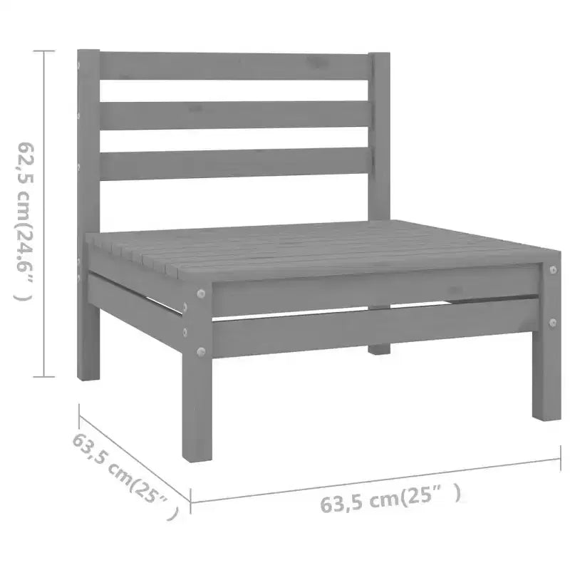 vidaXL Salon de jardin Bois de pin massif Modulable Moyen