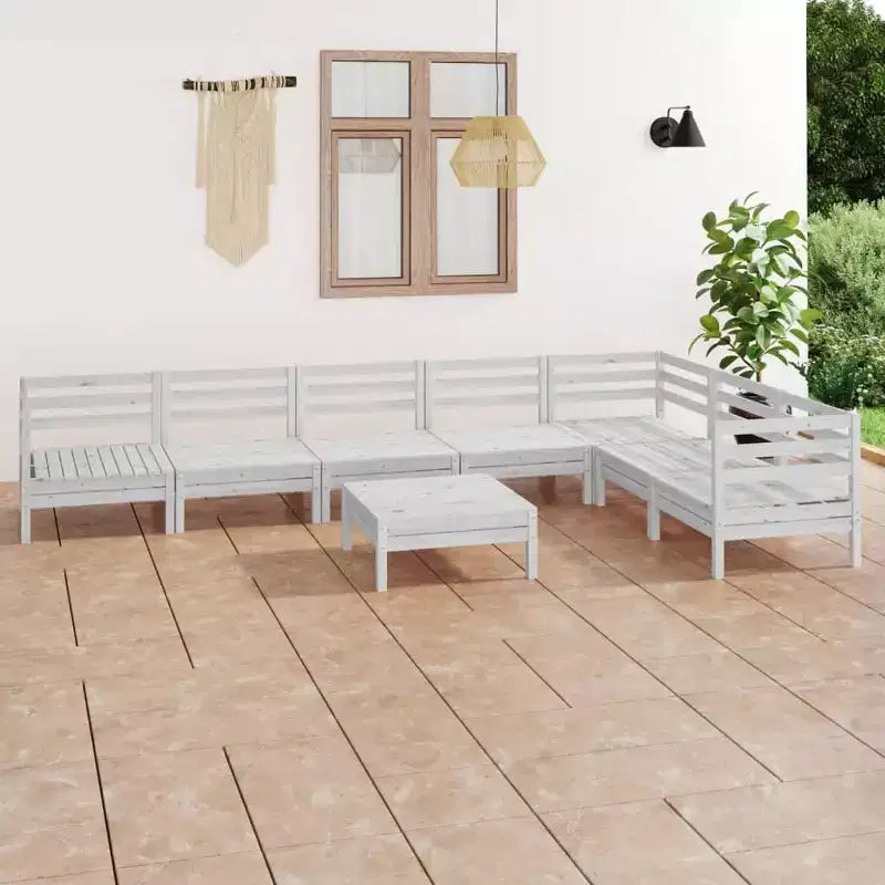 vidaXL Salon de jardin Bois de pin massif Modulable Moyen