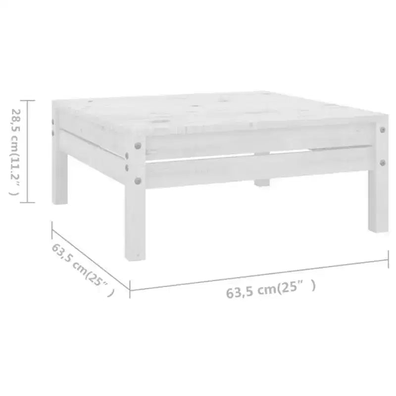 vidaXL Salon de jardin Bois de pin massif Modulable Moyen